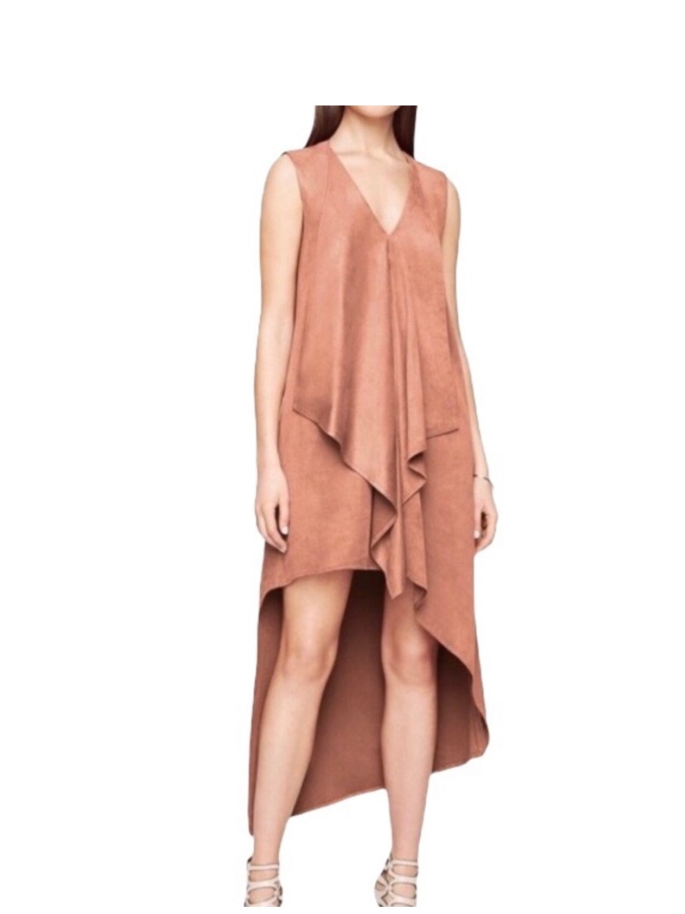 BCBGMaxAzria Trar faux
suede mini midi dress
